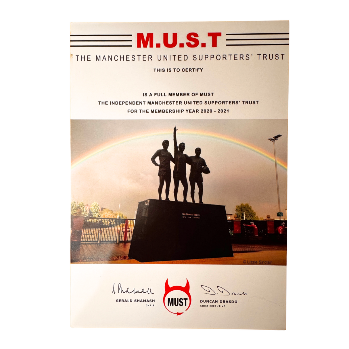 MUFC Collector's Edition MUST Membership Certificates