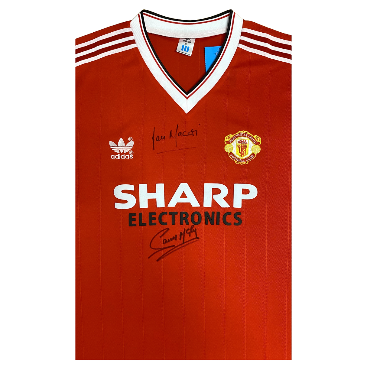 Lou Macari & Sammy Mcllroy Signed Manchester United 1983 Shirt