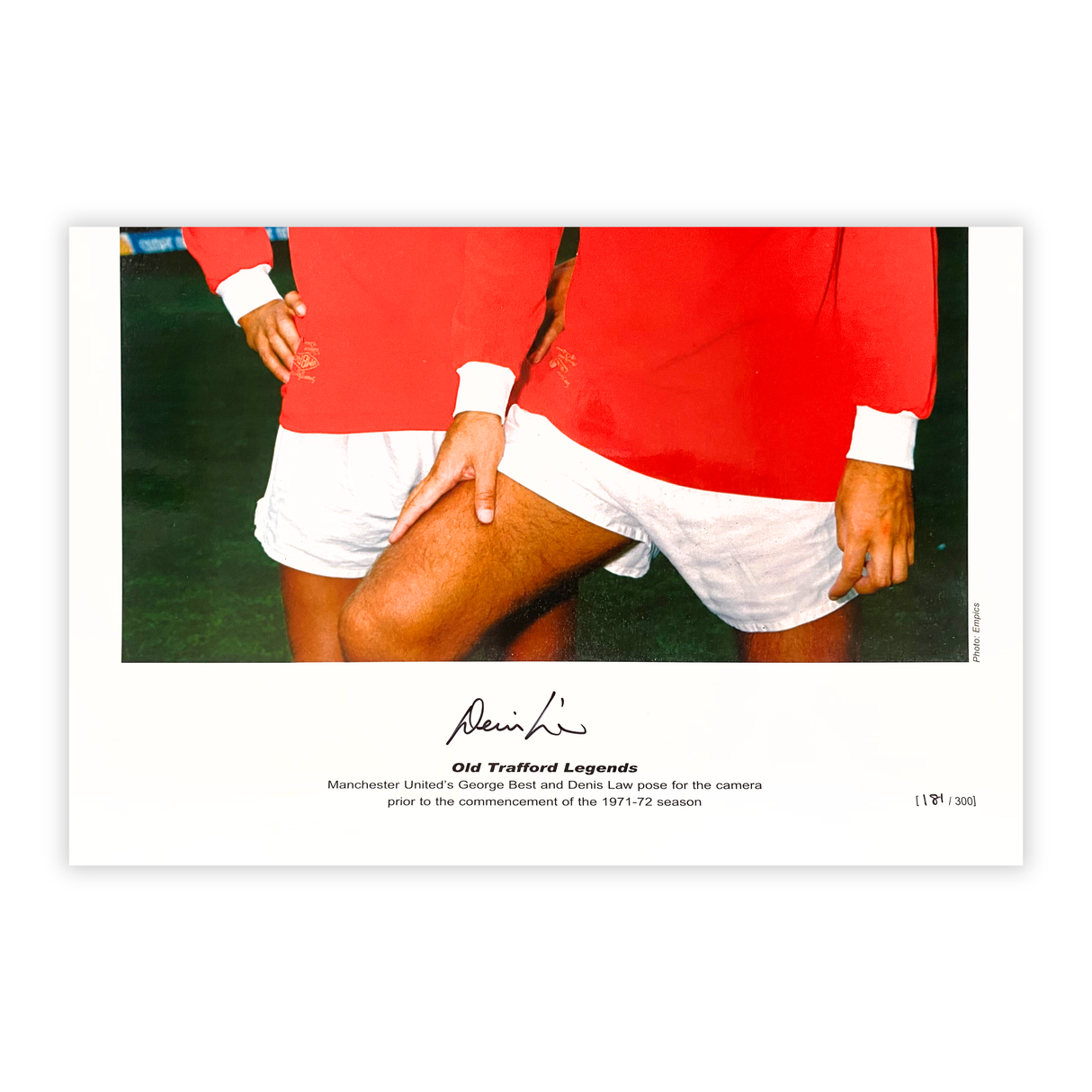 Manchester United Photo of Denis Law With George Best - Signed by Denis Law (L)