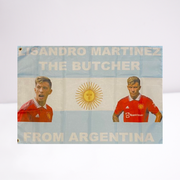 Lisandro Martínez "The Butcher of Manchester" Argentina Flag