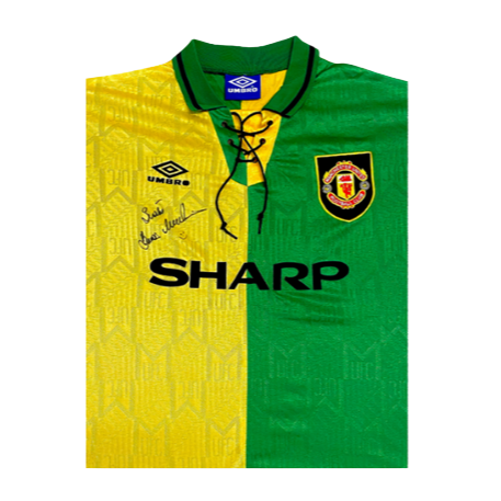 Brian McClair signed 1992 Green & Gold Shirt