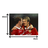 Nicky Butt 1999 UCL Final Signed Photo (with Beckham) (L)