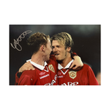 Nicky Butt Signed Print 1999 UCL Final (With Beckham) (M)