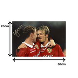 Nicky Butt Signed Print 1999 UCL Final (With Beckham) (M)