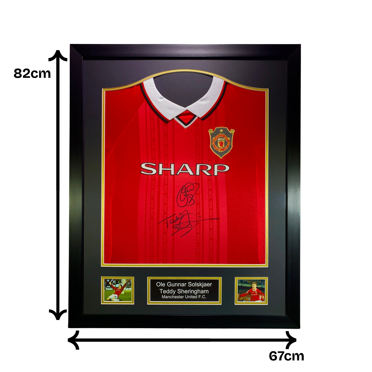 Ole Gunnar Solskjaer & Teddy Sheringham Signed Manchester United 1999 UEFA Champions League Shirt