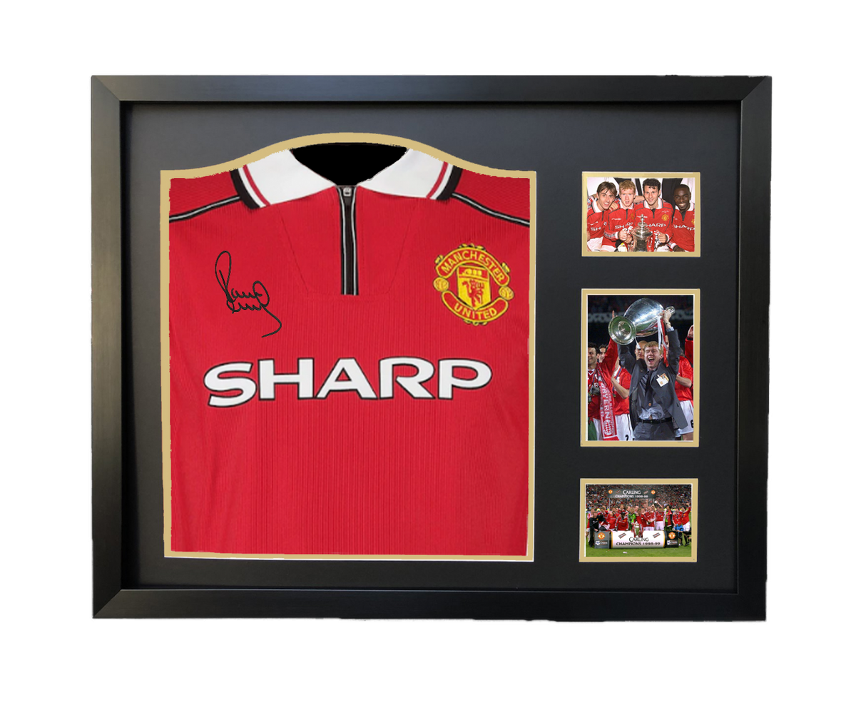 Paul Scholes Hand Signed official replica 1999 Home Shirt
