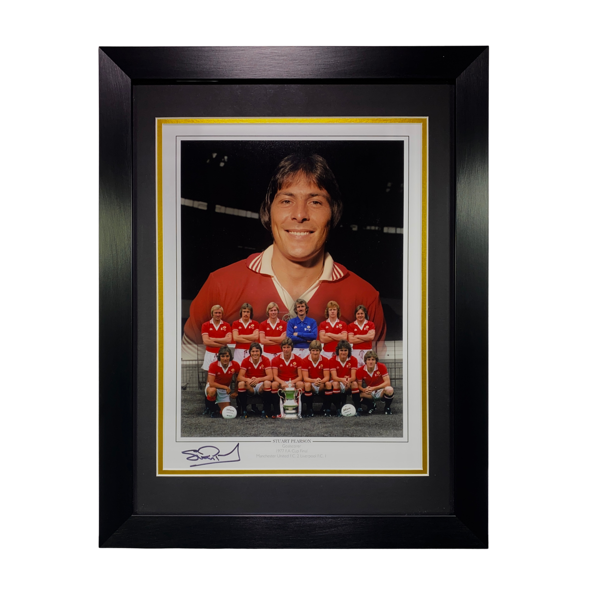 Stuart Pearson 1977 FA Cup Final Signed Portrait Print (L)