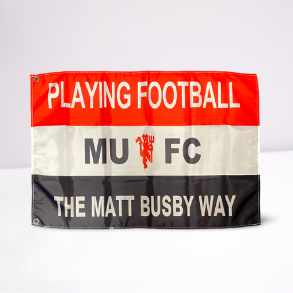Playing Football the Matt Busby Way Flag