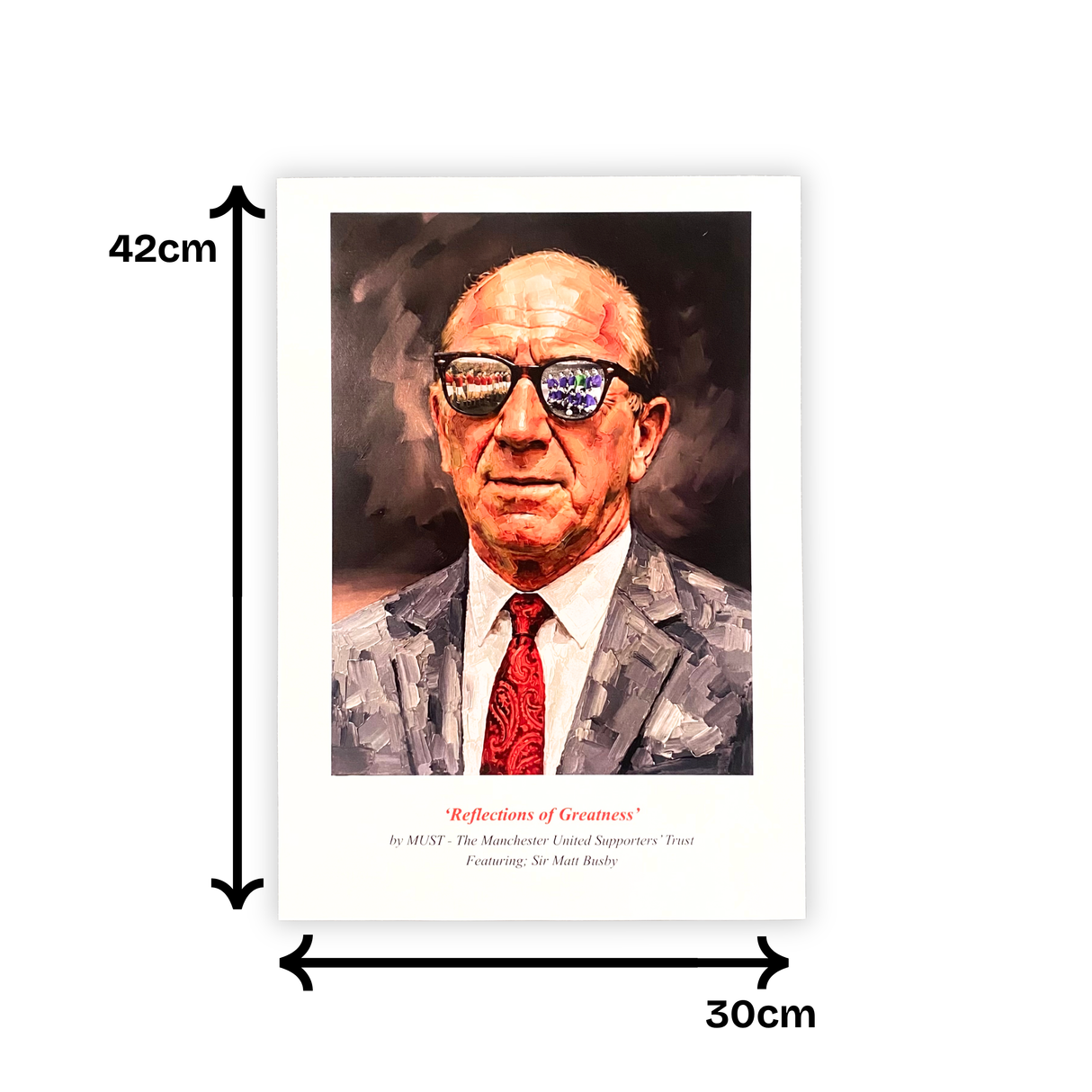 Sir Matt Busby "Reflections of Greatness" Print (A3)