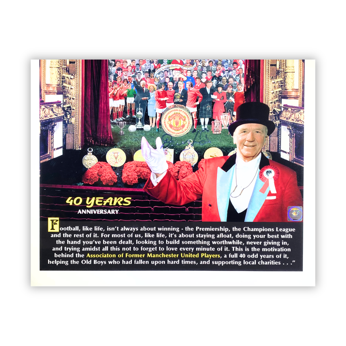 "Remembering the Old Boys" Framed Print Signed by Denis Law (Frame XL)