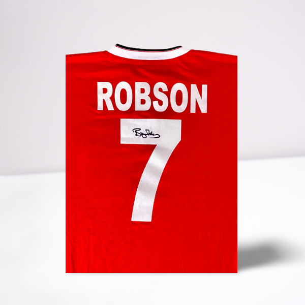 Bryan Robson Signed Manchester United 1983 FA Cup Final shirt