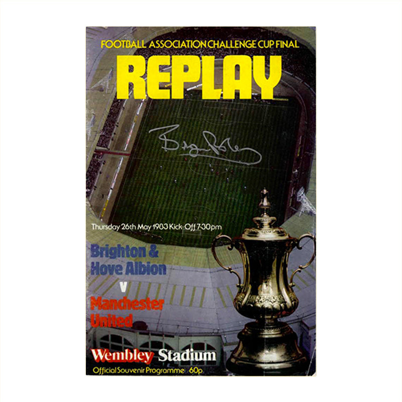 Bryan Robson Signed 1983 FA Cup Final Replay Programme