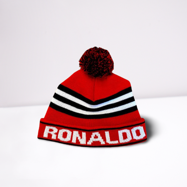 Ronaldo Red Bobble Hat