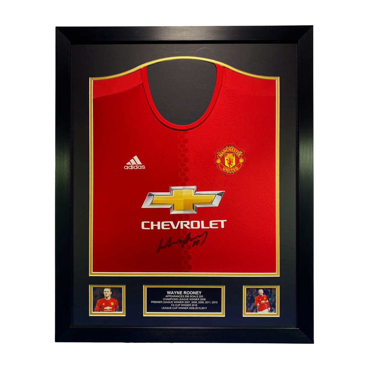 Wayne Rooney Hand Signed Manchester United 2016-2017 Home Shirt