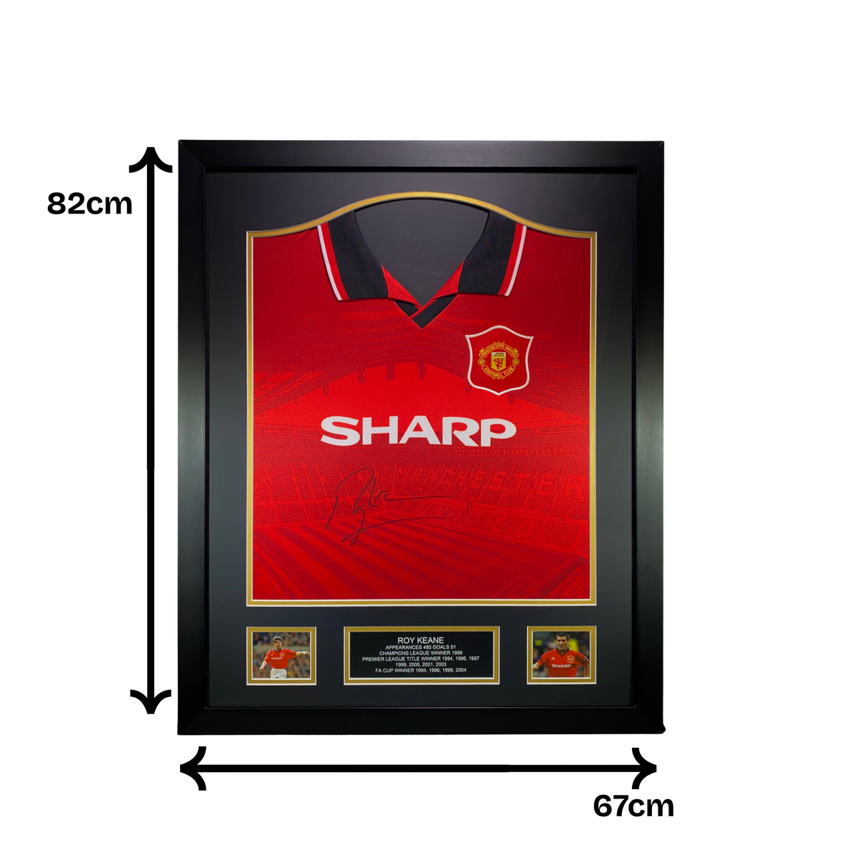 Roy Keane Signed Manchester United 1994-1996 Red Home Shirt