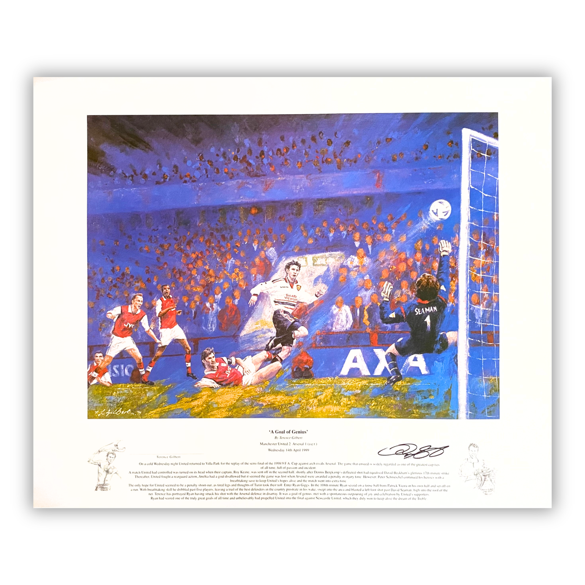Ryan Giggs Signed "A Goal of Genius" Artwork Print (XL)