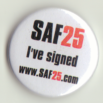 SAF25 "I've Signed" Badge