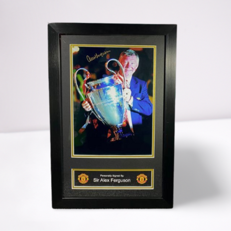 Sir Alex Ferguson Signed Manchester United Photo Print: 2008 UEFA Champions League Winner
