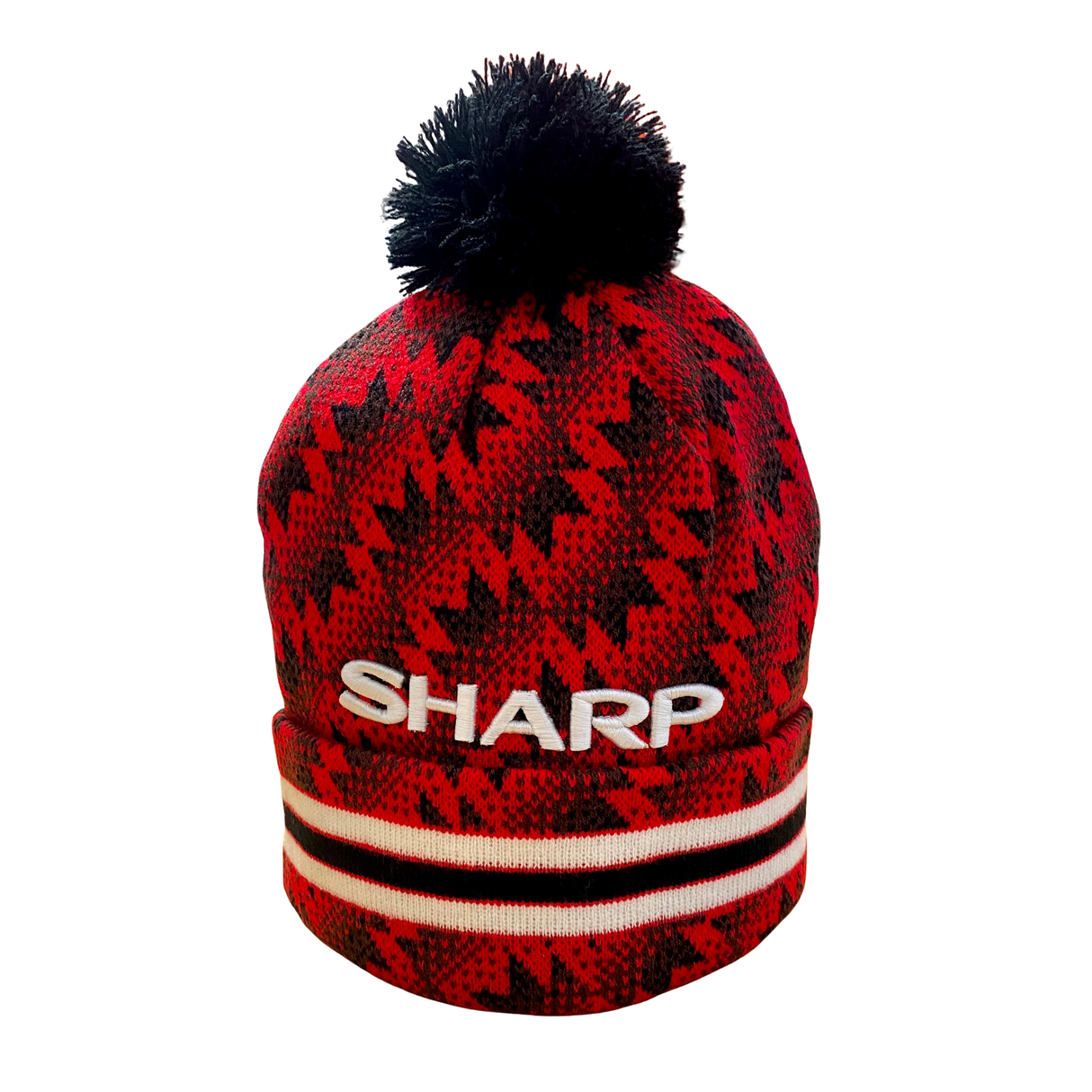 1990 SHARP Red and Black "Tracksuit" Bobble Hat