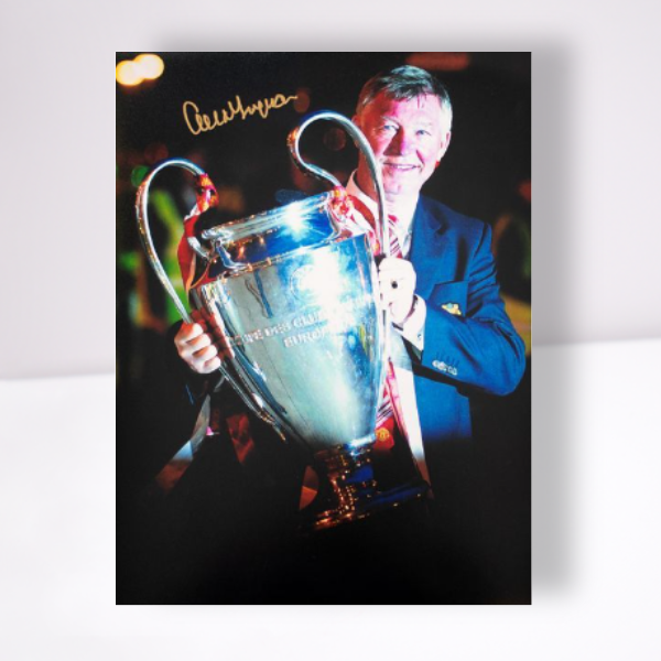 Sir Alex Ferguson Signed Manchester United Photo Print: 2008 UEFA Champions League Winner
