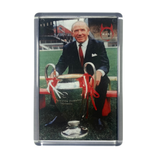 Sir Matt Busby With European Cup Fridge Magnet