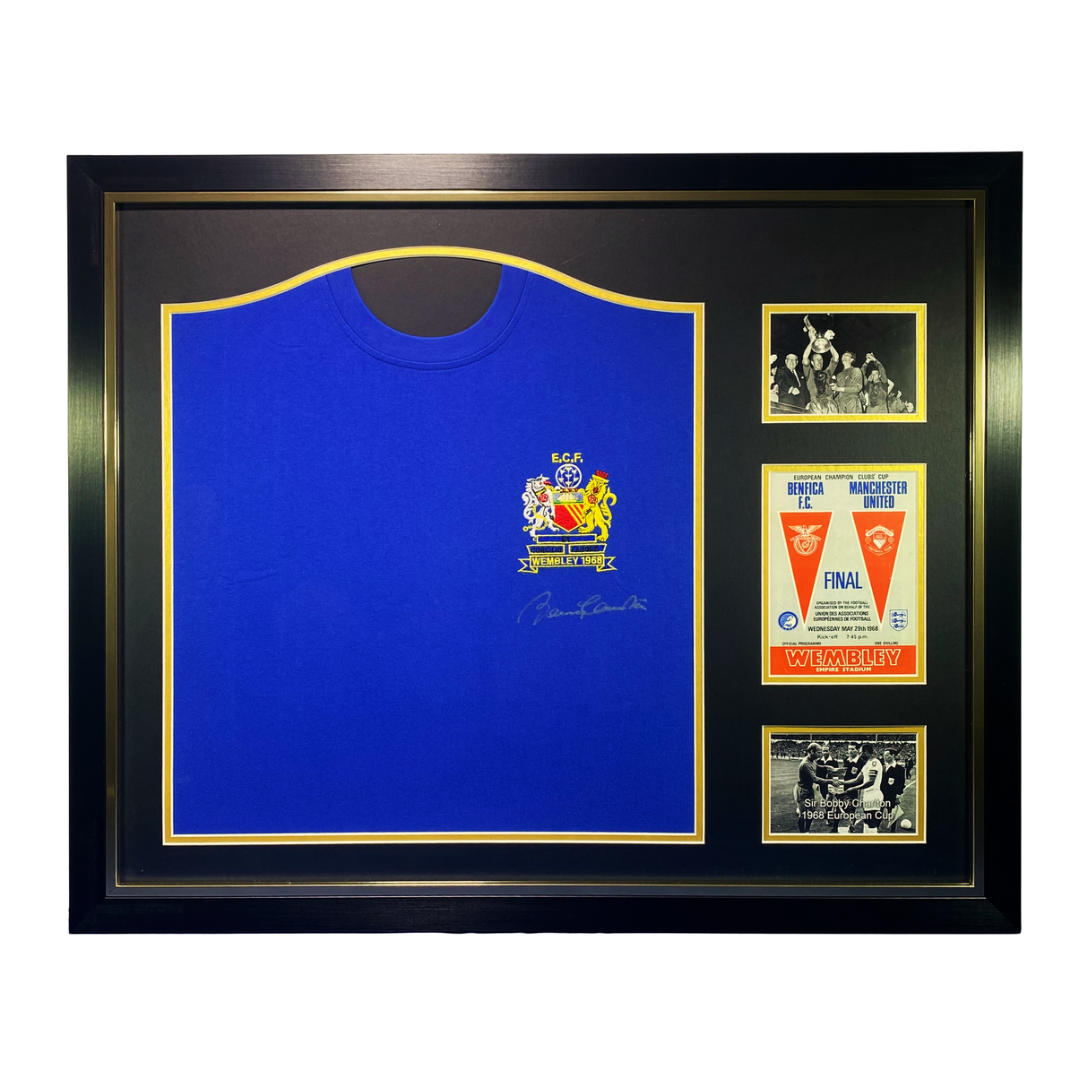 Sir Bobby Charlton Hand Signed 1968 European Cup Final Shirt