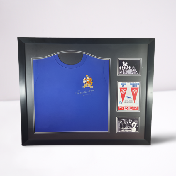 Sir Bobby Charlton Hand Signed 1968 European Cup Final Shirt Box Set