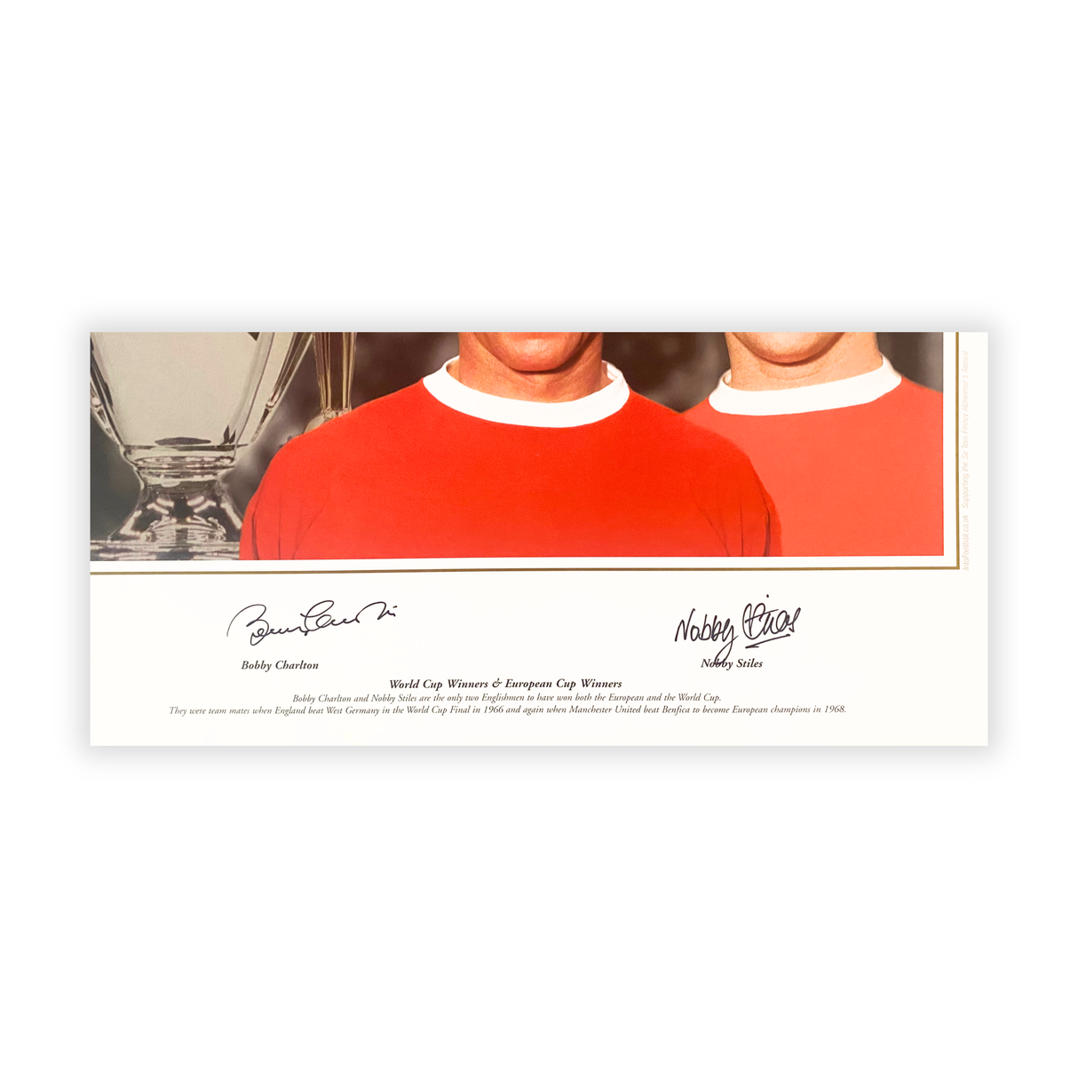 Sir Bobby Charlton & Nobby Stiles Signed Framed Photo - United Legends (Frame M)