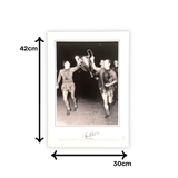 Sir Bobby Charlton Signed Manchester United 1968 European Cup Final - Trophy Photo Print (L)