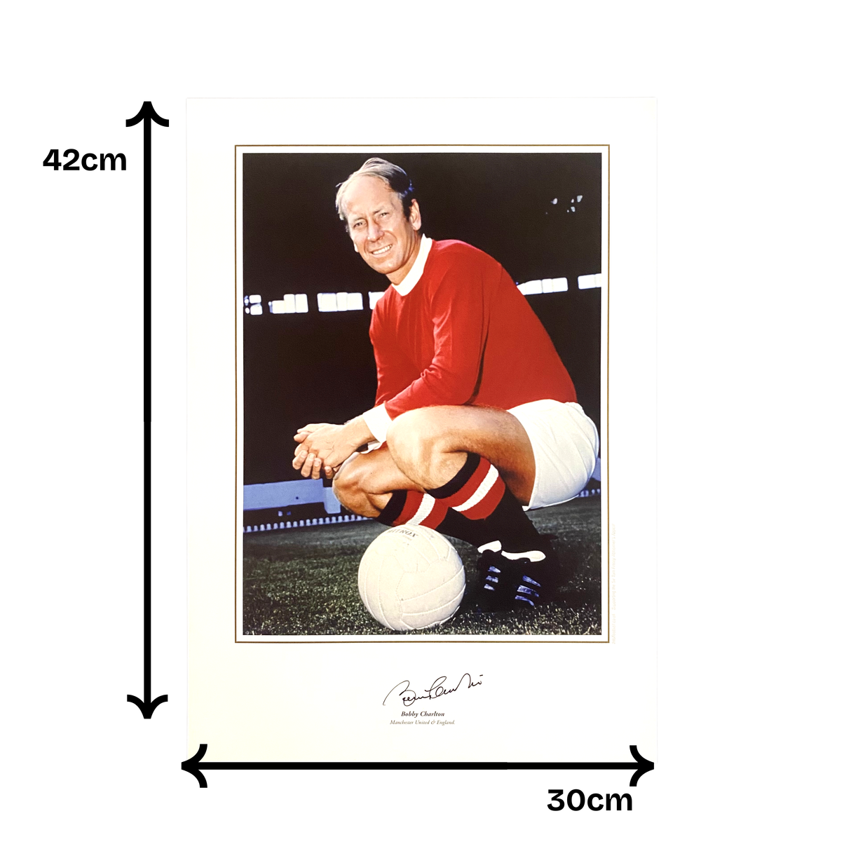 Sir Bobby Charlton Signed Photo Print - Manchester United Legend (L)