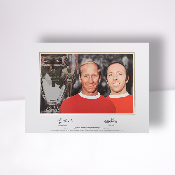 Sir Bobby Charlton & Nobby Stiles Signed Photo - United Legends
