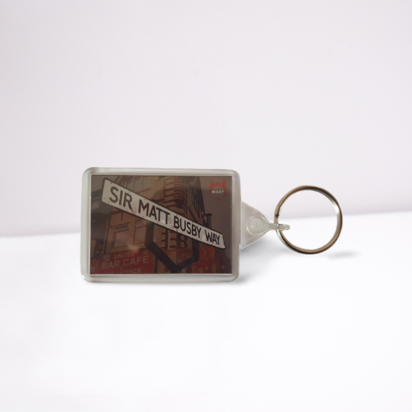 Sir Matt Busby Way Keyring