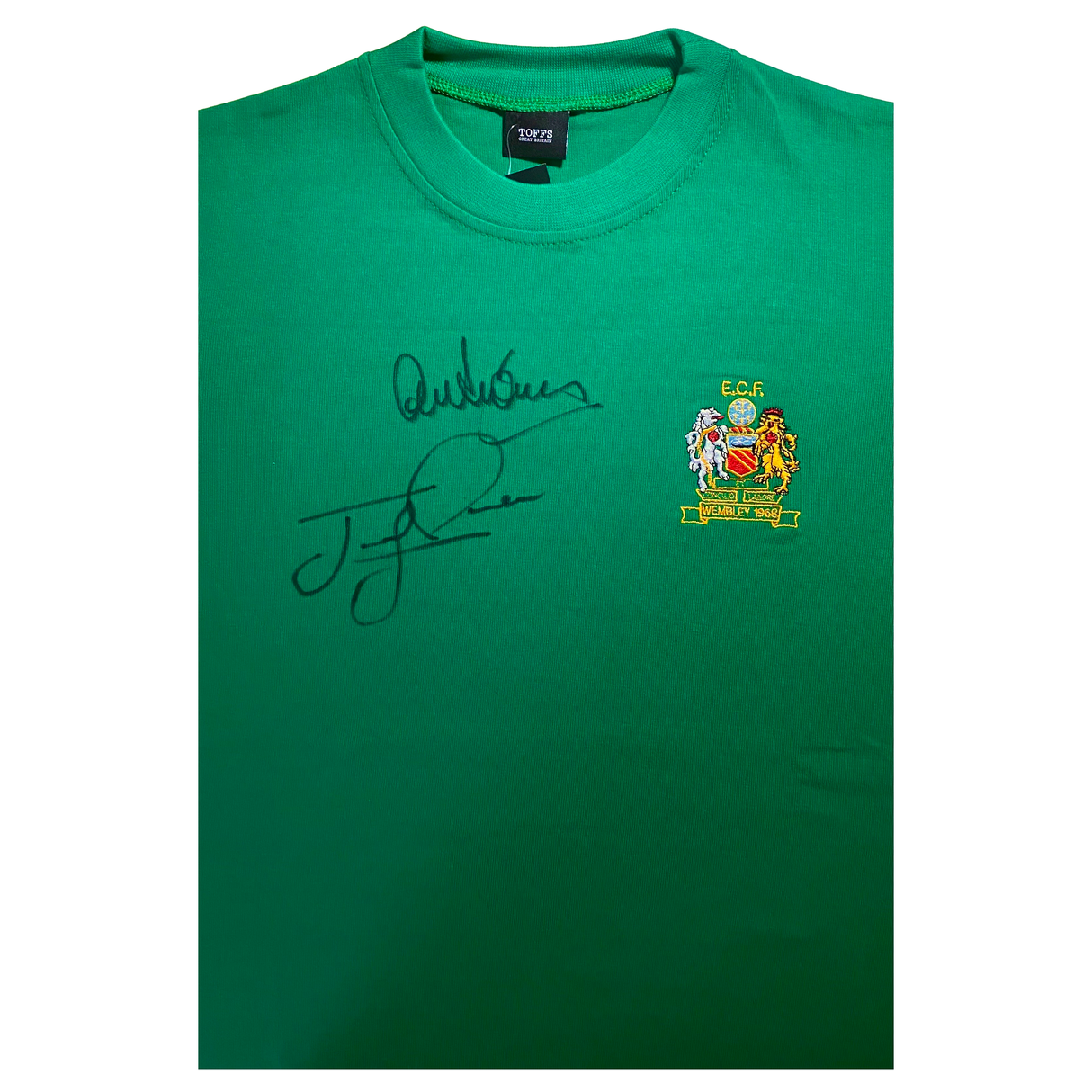1968 European Cup Final Goalkeeper Shirt Signed by Alex Stepney and Jimmy Rimmer