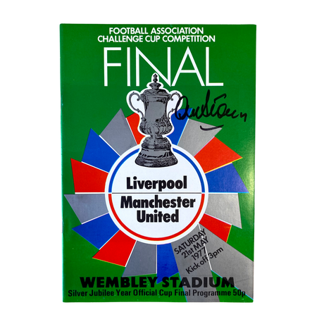 Alex Stepney Signed Original 1977 FA Cup Final Programme