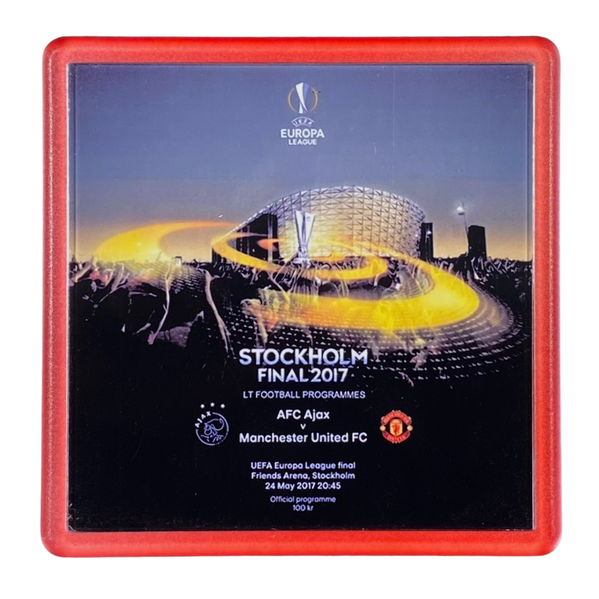 Stockholm 2017 Europa League Final Programme Coaster