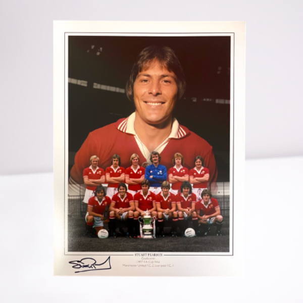 Stuart Pearson 1977 FA Cup Final Signed Portrait Print