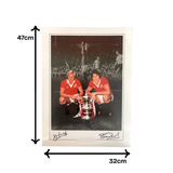 Stuart Pearson & Jimmy Greenhoff 1977 FA Cup Final Signed Print (L)