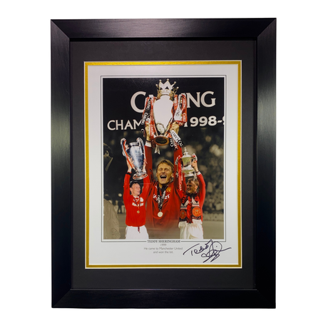 Teddy Sheringham Signed Print - "He Came To Man United And Won The Lot" (L)