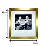 Sir Bobby Charlton & Sandy Busby Signed "Top of the Pops" Framed Print (Frame M)