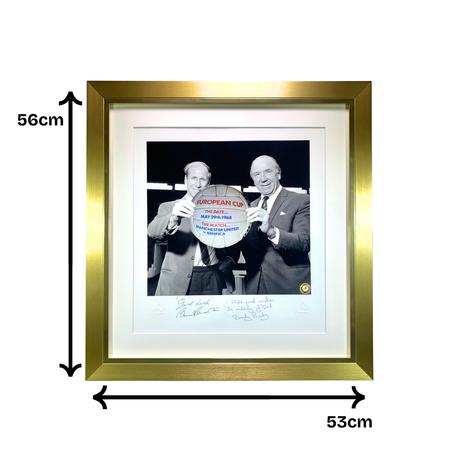 Sir Bobby Charlton & Sandy Busby Signed "Top of the Pops" Framed Print (Frame M)