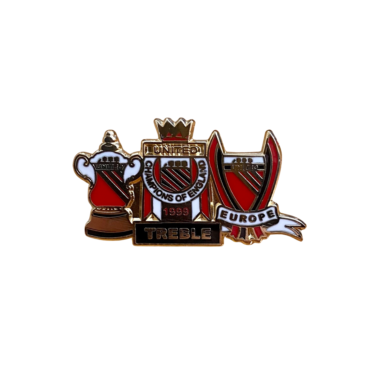 Treble Winners Trophies Badge