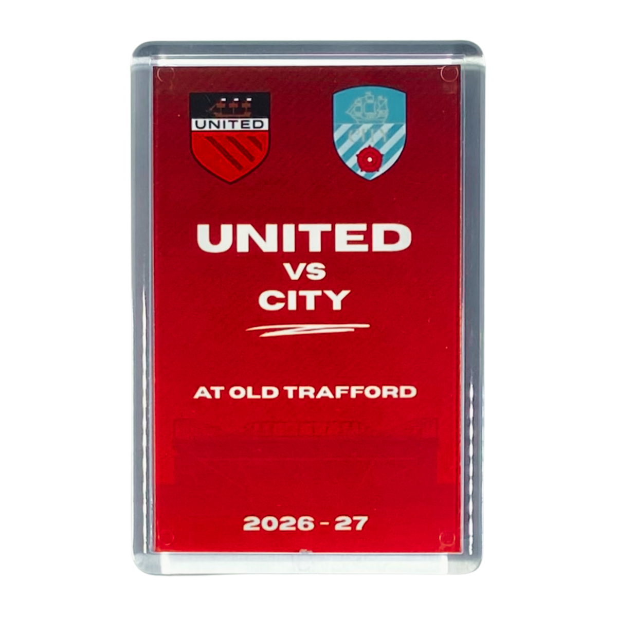 Manchester United v Manchester City 2026-2027 Matchday Fridge Magnet