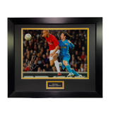 Wes Brown Signed Photo - 2008 UCL Semi-Final v Barcelona (Messi in Pocket) (L)