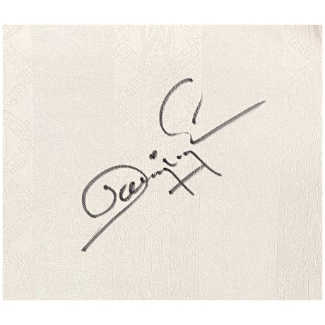 Dwight Yorke Hand Signed 1999 White Away Shirt