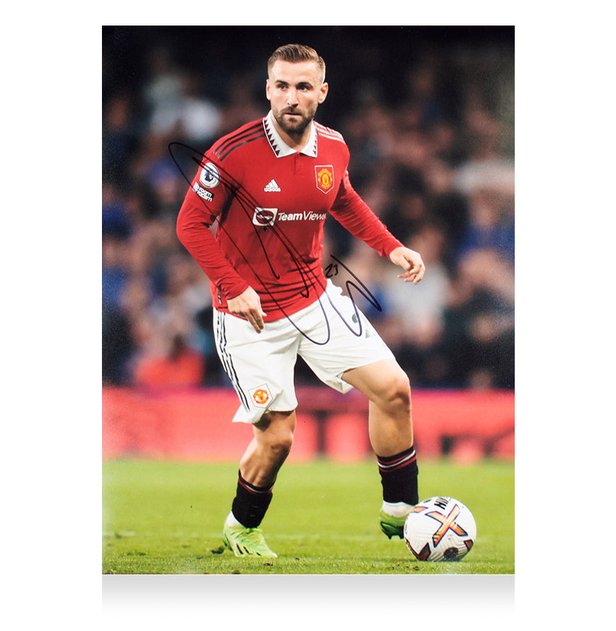 Luke Shaw Signed Manchester United Photo