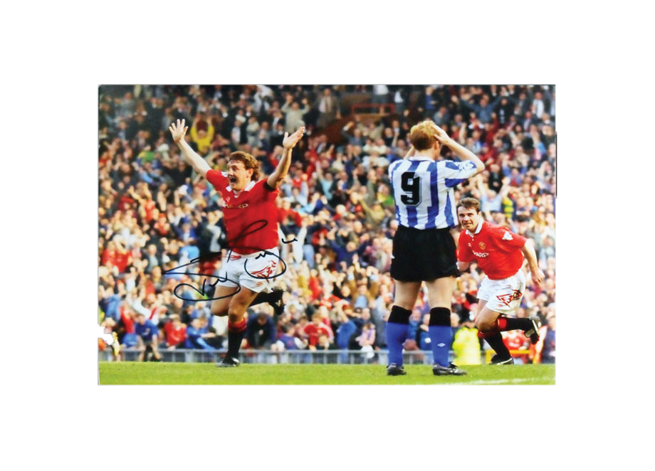 Steve Bruce Hand Signed & Framed XL Photo Print - Sheffield Wednesday Goals 1993